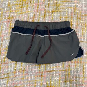 Nike Women's Athletic Shorts - Gray and Black